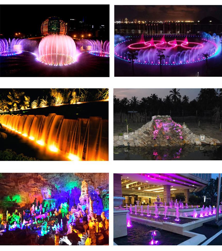 led light outdoor water fountain